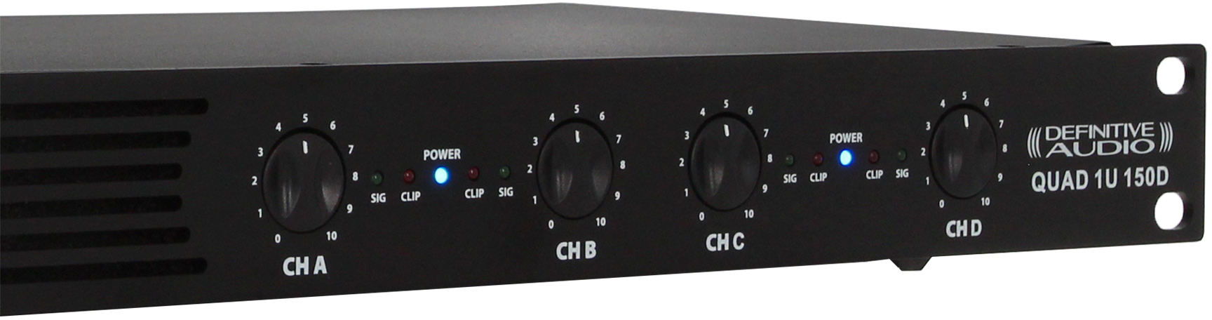 Definitive Audio Quad 1u 150d - Etapa final de potencia de varios canales - Variation 3