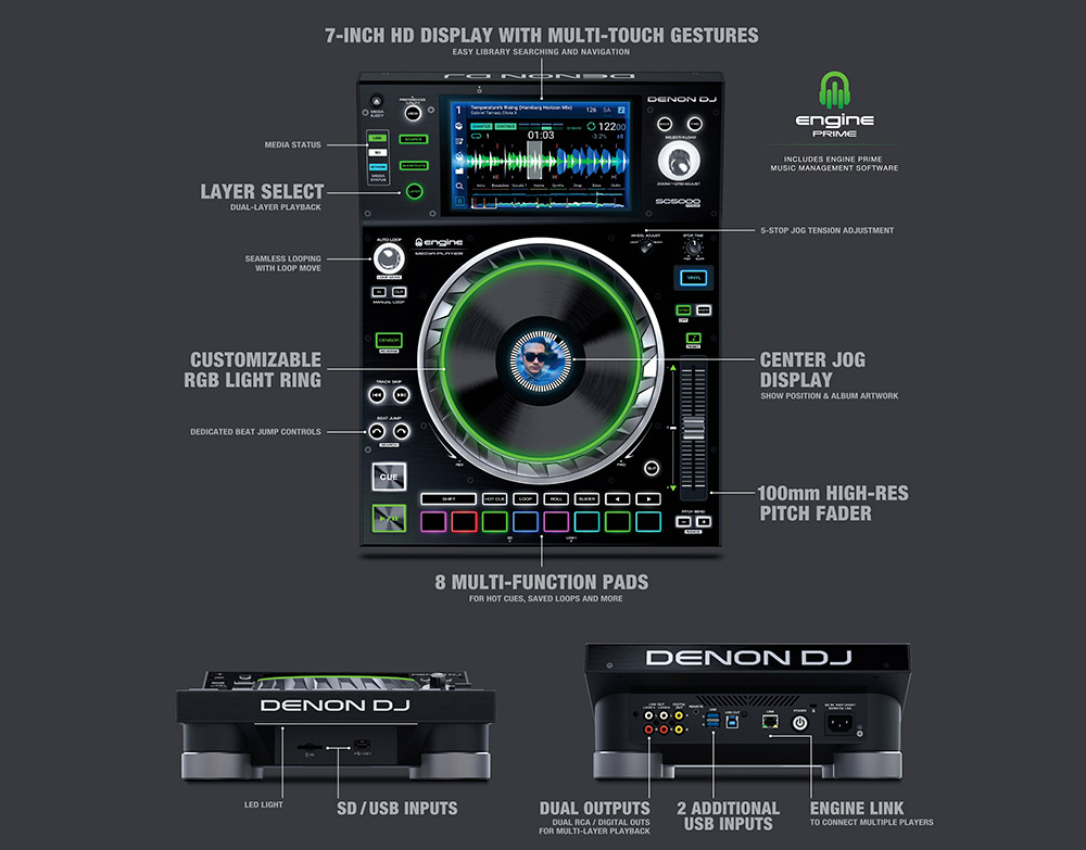 Denon Dj Sc5000 Prime - Plato MP3 & CD - Variation 4