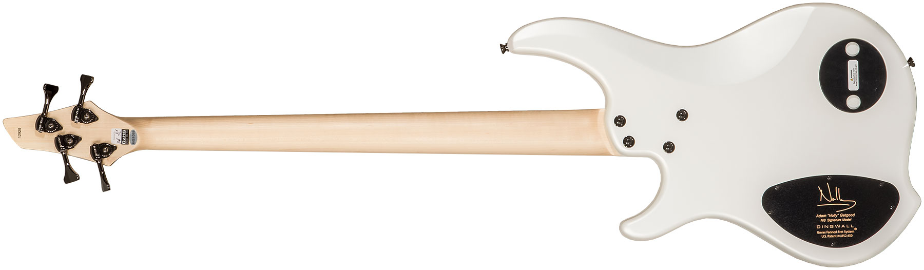 Dingwall Adam Nolly Getgood Ng3 4c 3pu Signature Active Mn - Ducati Pearl White - Bajo eléctrico de cuerpo sólido - Variation 2