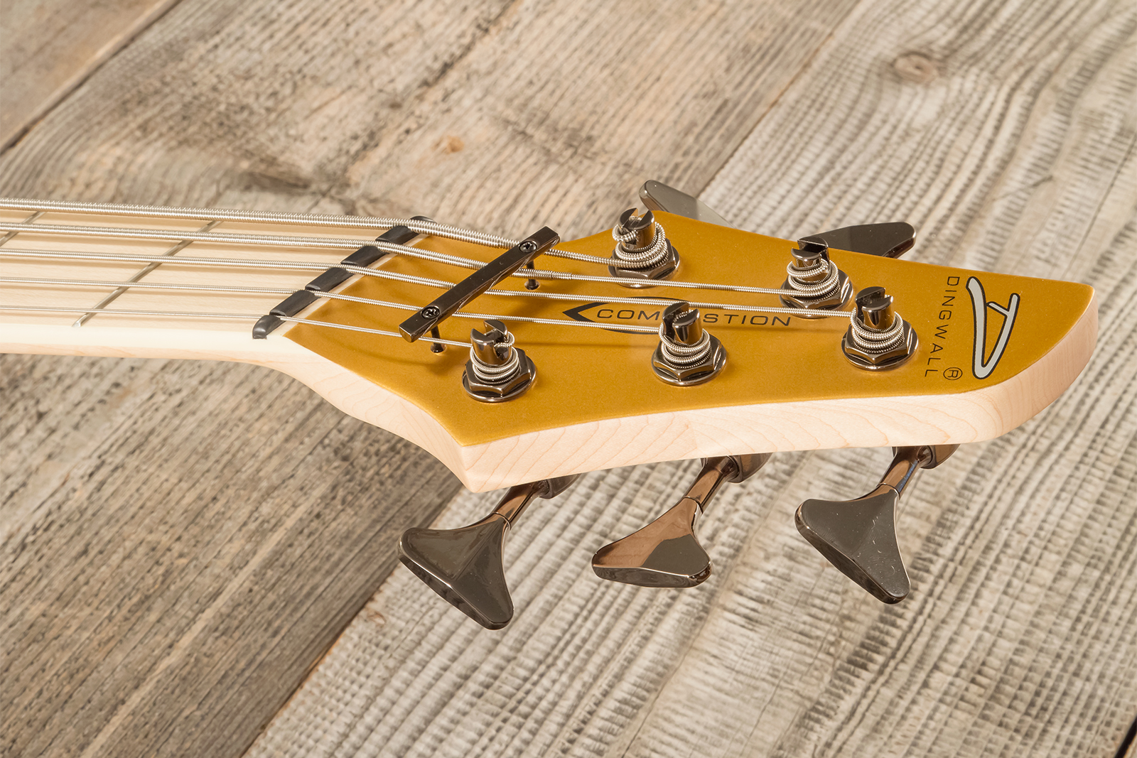 Dingwall Adam Nolly Getgood Ng3 5c Signature 3pu Active Mn - Gold Matte - Bajo eléctrico de cuerpo sólido - Variation 11