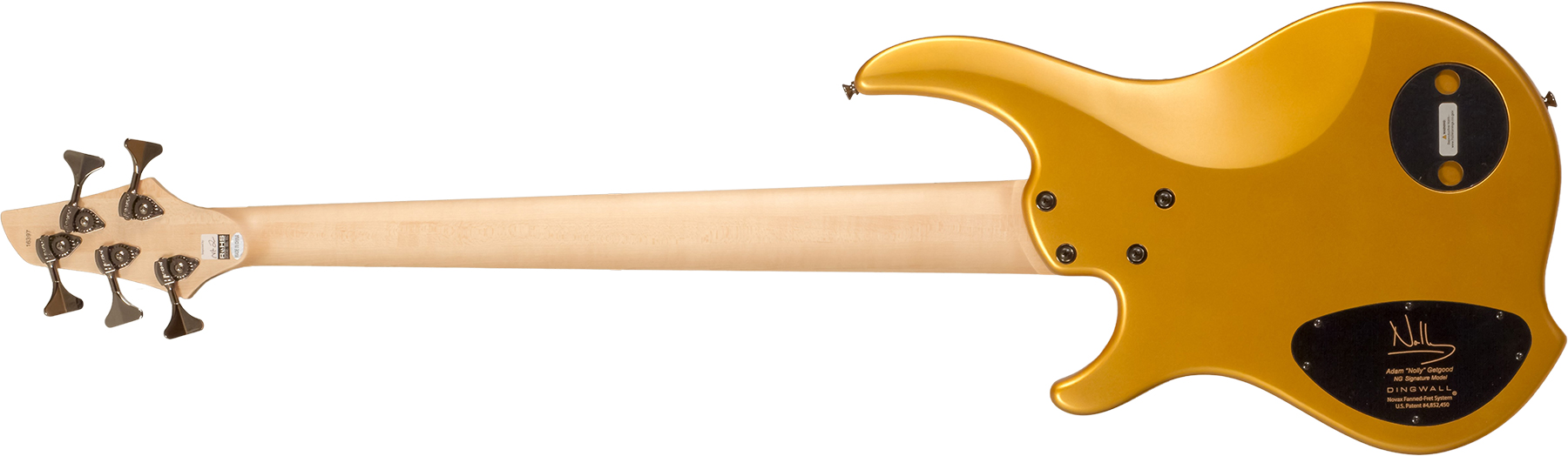 Dingwall Adam Nolly Getgood Ng3 5c Signature 3pu Active Mn - Gold Matte - Bajo eléctrico de cuerpo sólido - Variation 2