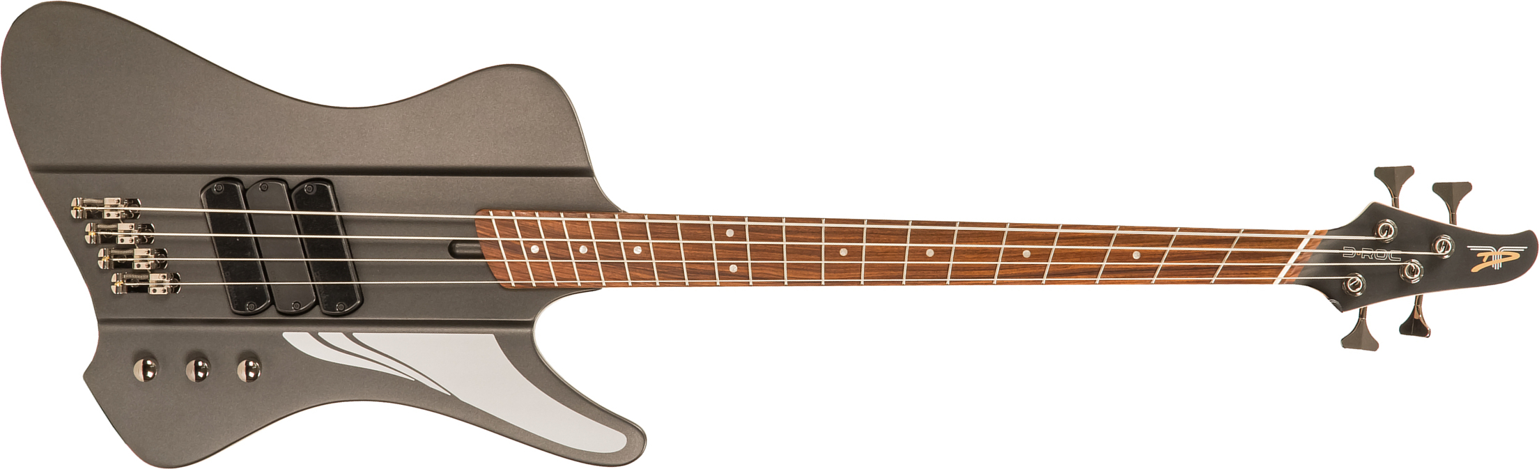Dingwall D-roc Standard 4c 3-pickups Rw - Matte Metallic Black - Bajo eléctrico de cuerpo sólido - Main picture