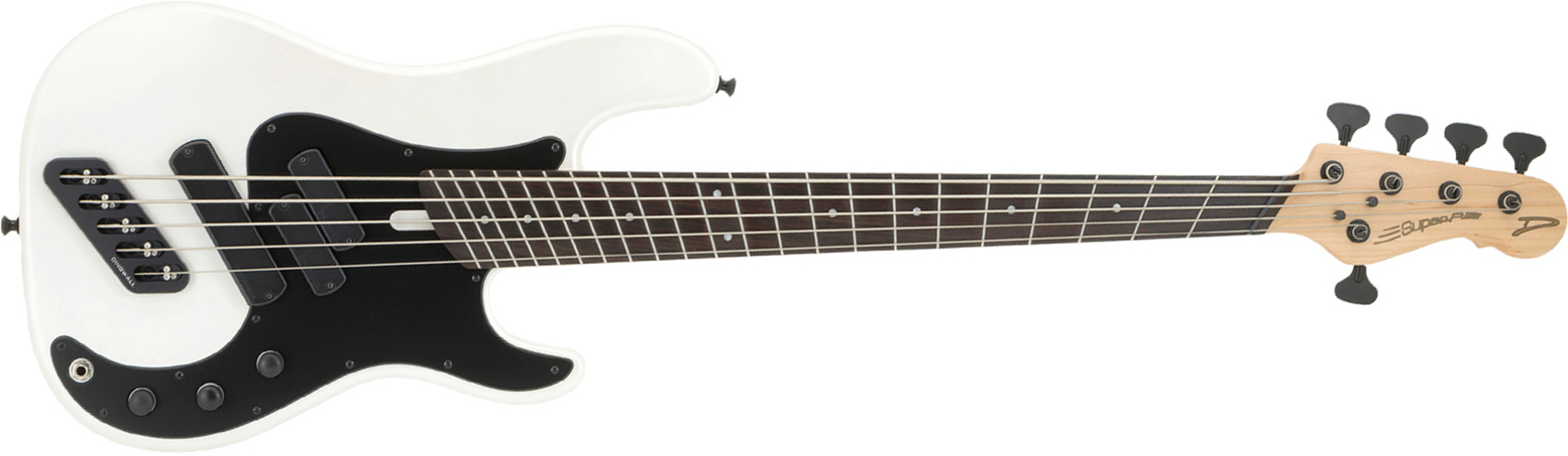 Dingwall Super P Sp1 5c Rw - Gloss Ducati Pearl White - Bajo eléctrico de cuerpo sólido - Main picture