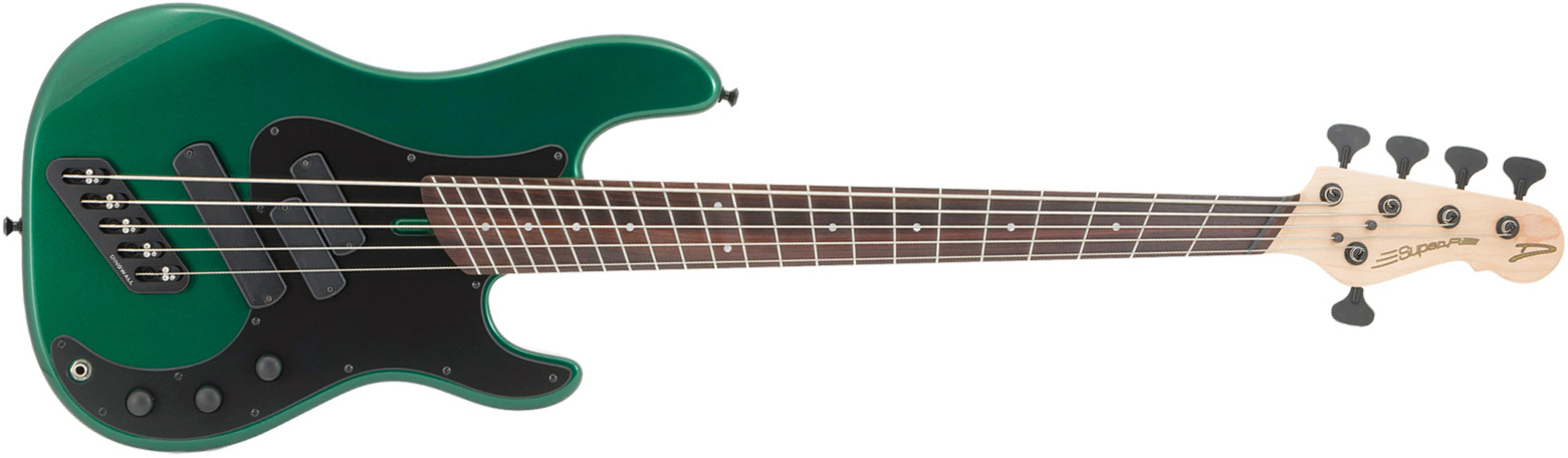 Dingwall Super P Sp1 5c Rw - Gloss Dark Candy Green - Bajo eléctrico de cuerpo sólido - Main picture