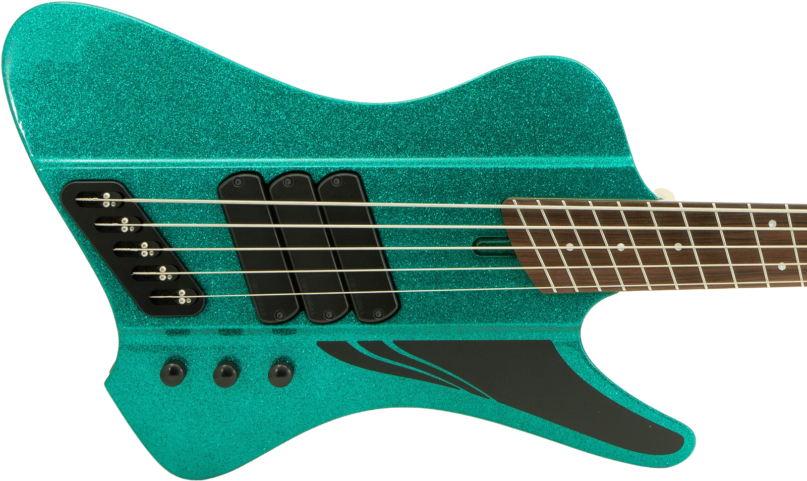 Dingwall D-roc Standard-3 5c 3pu Active Pf - Gloss Aquamarine Metalflake - Bajo eléctrico de cuerpo sólido - Variation 1