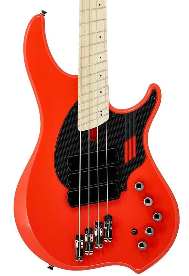 Bajo eléctrico de cuerpo sólido Dingwall Adam Nolly Getgood NG3 3-Pickups - fiesta red