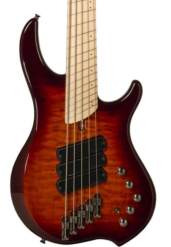 Bajo eléctrico de cuerpo sólido Dingwall Combustion 5 3-Pickups (MN) - Vintage burst gloss