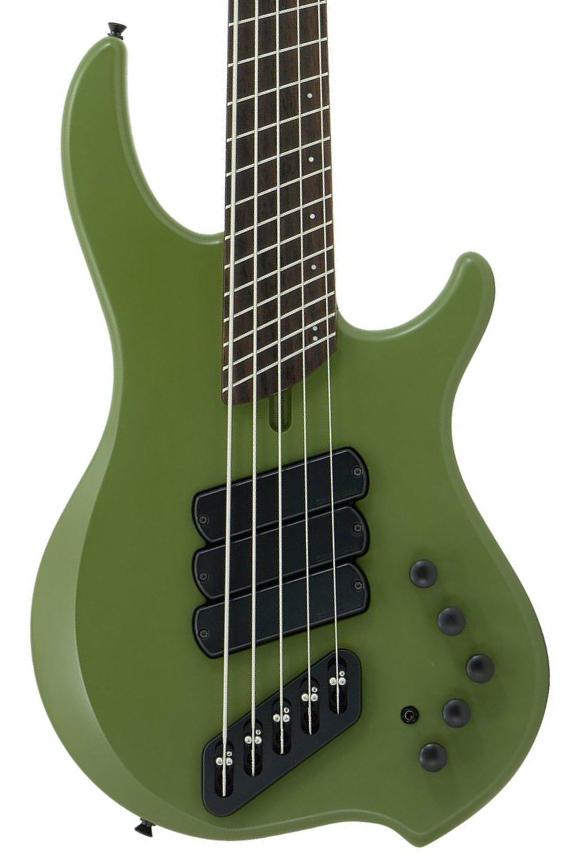 Bajo eléctrico de cuerpo sólido Dingwall Kyle Konkiel Combustion 5-String Ltd - Matte Army Green