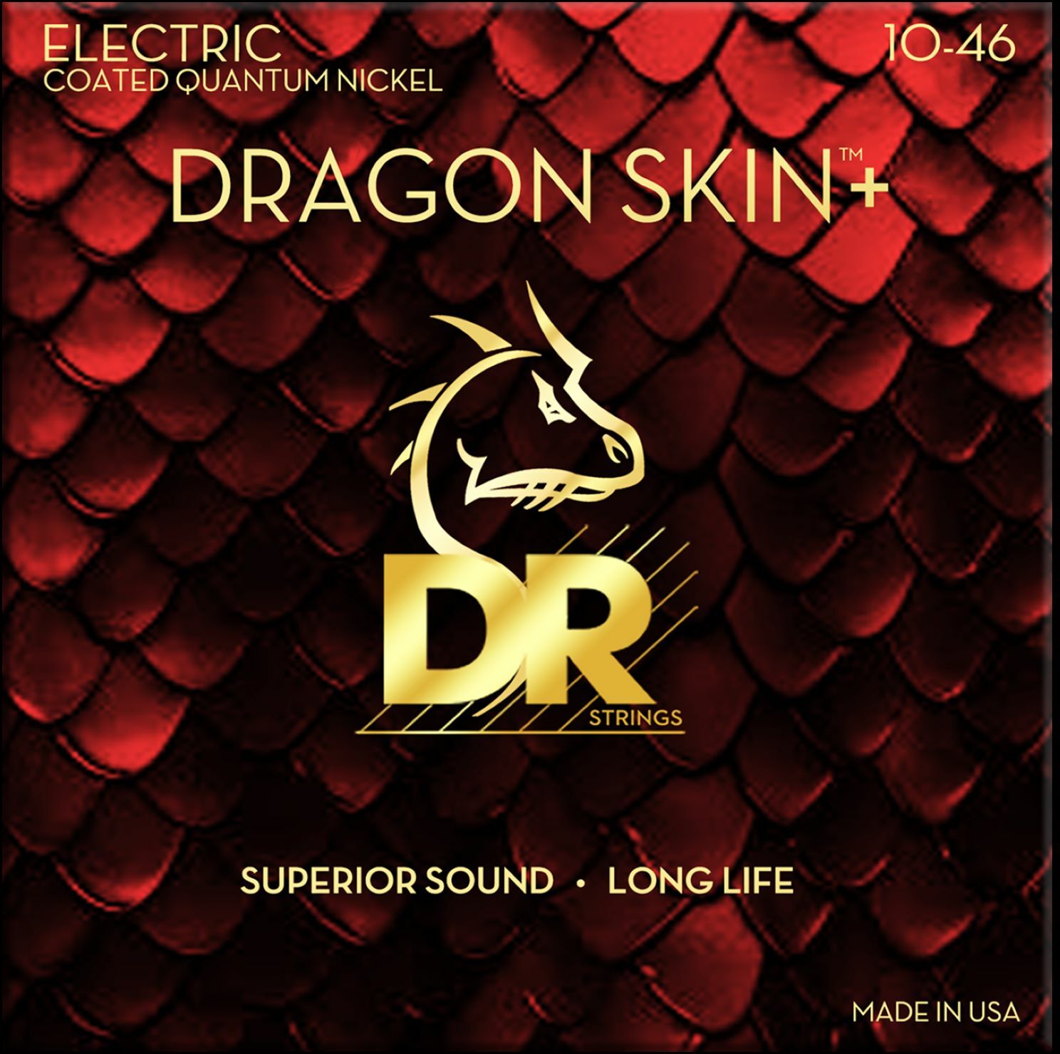 Dr Jeu De 6 Cordes Dragon Skin+ Core Technology Coated Wrap 10-46 - Cuerdas guitarra eléctrica - Main picture