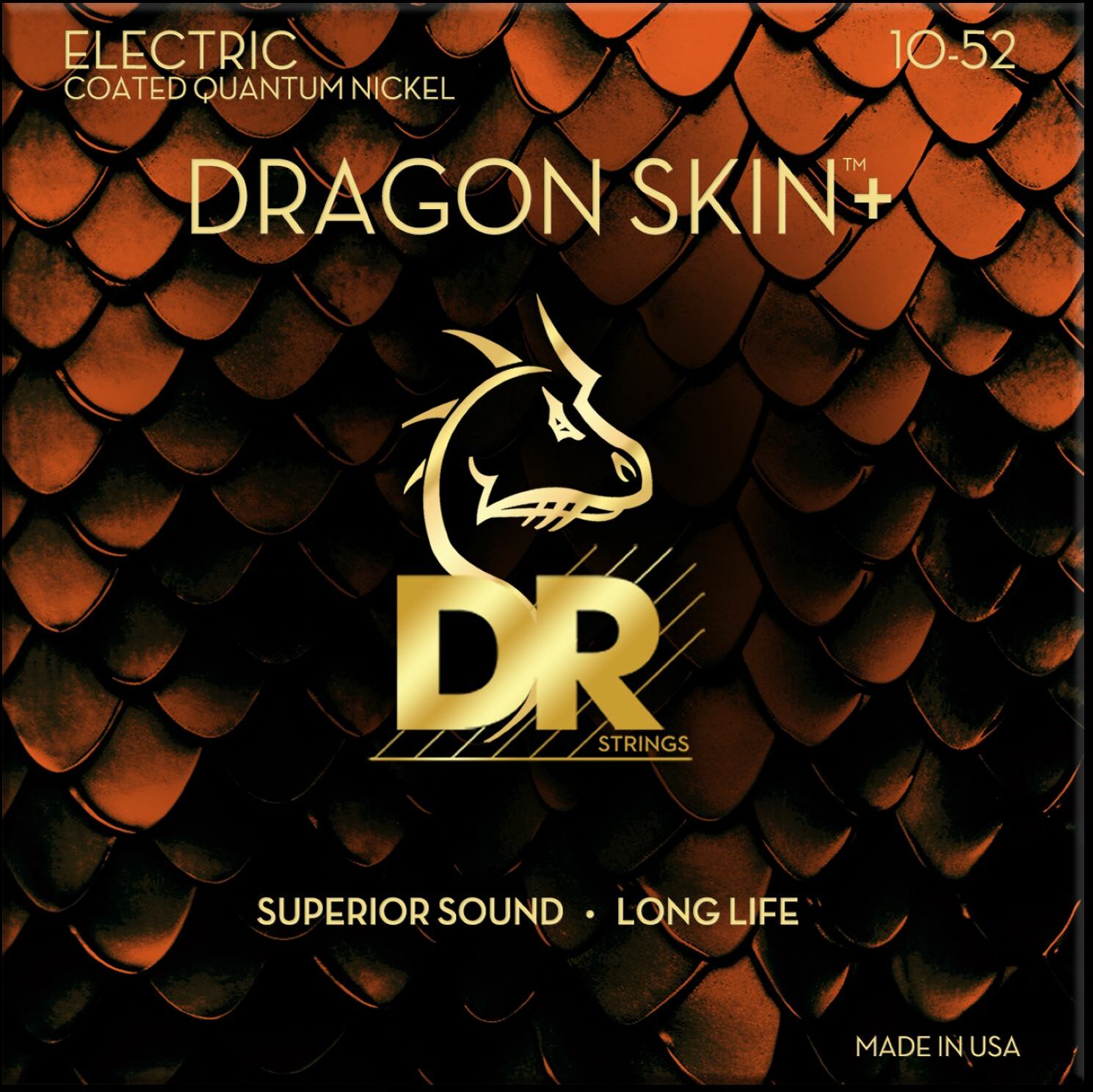 Dr Jeu De 6 Cordes Dragon Skin+ Core Technology Coated Wrap 10-52 - Cuerdas guitarra eléctrica - Main picture