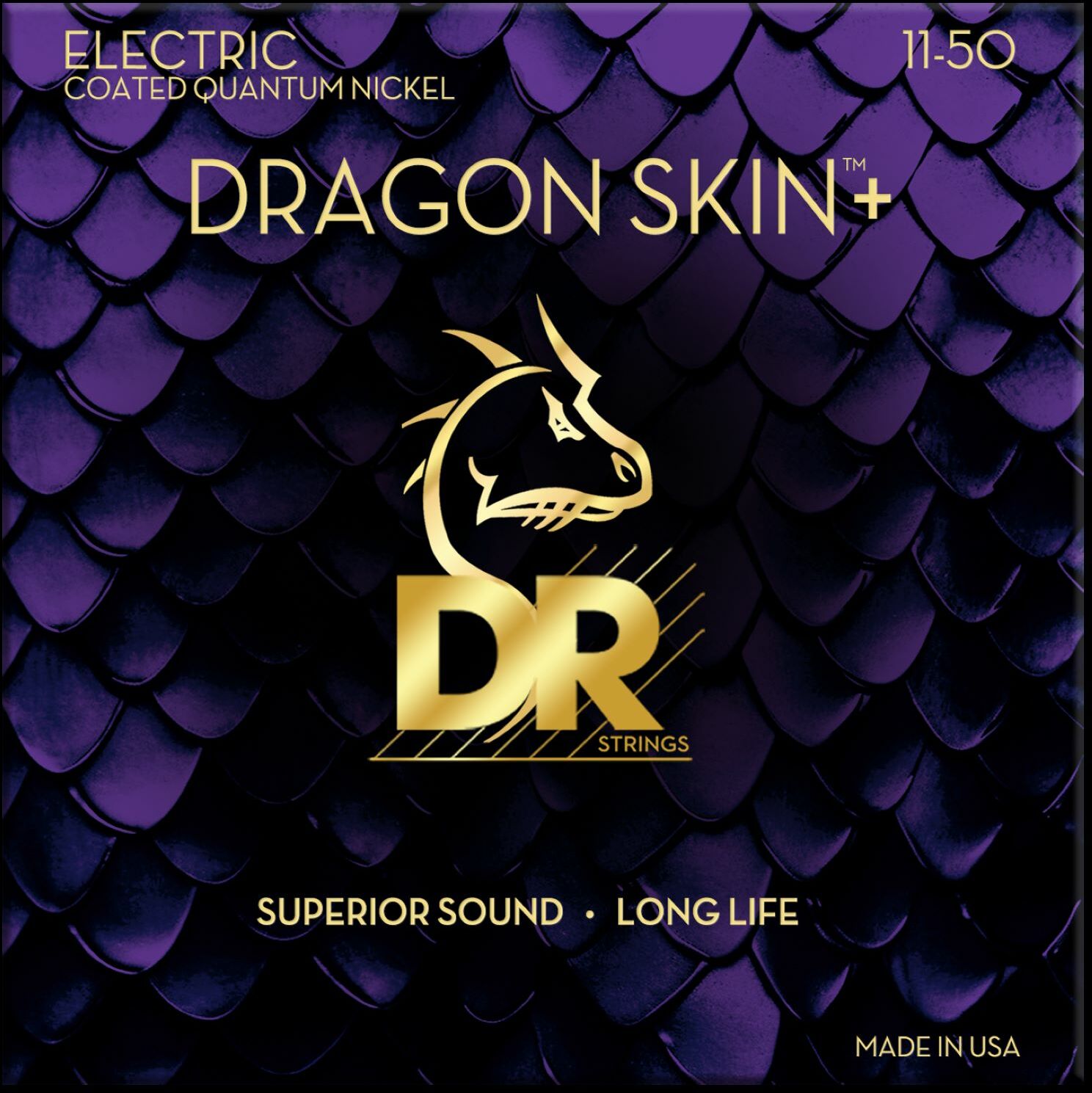 Dr Jeu De 6 Cordes Dragon Skin+ Core Technology Coated Wrap 11-50 - Cuerdas guitarra eléctrica - Main picture