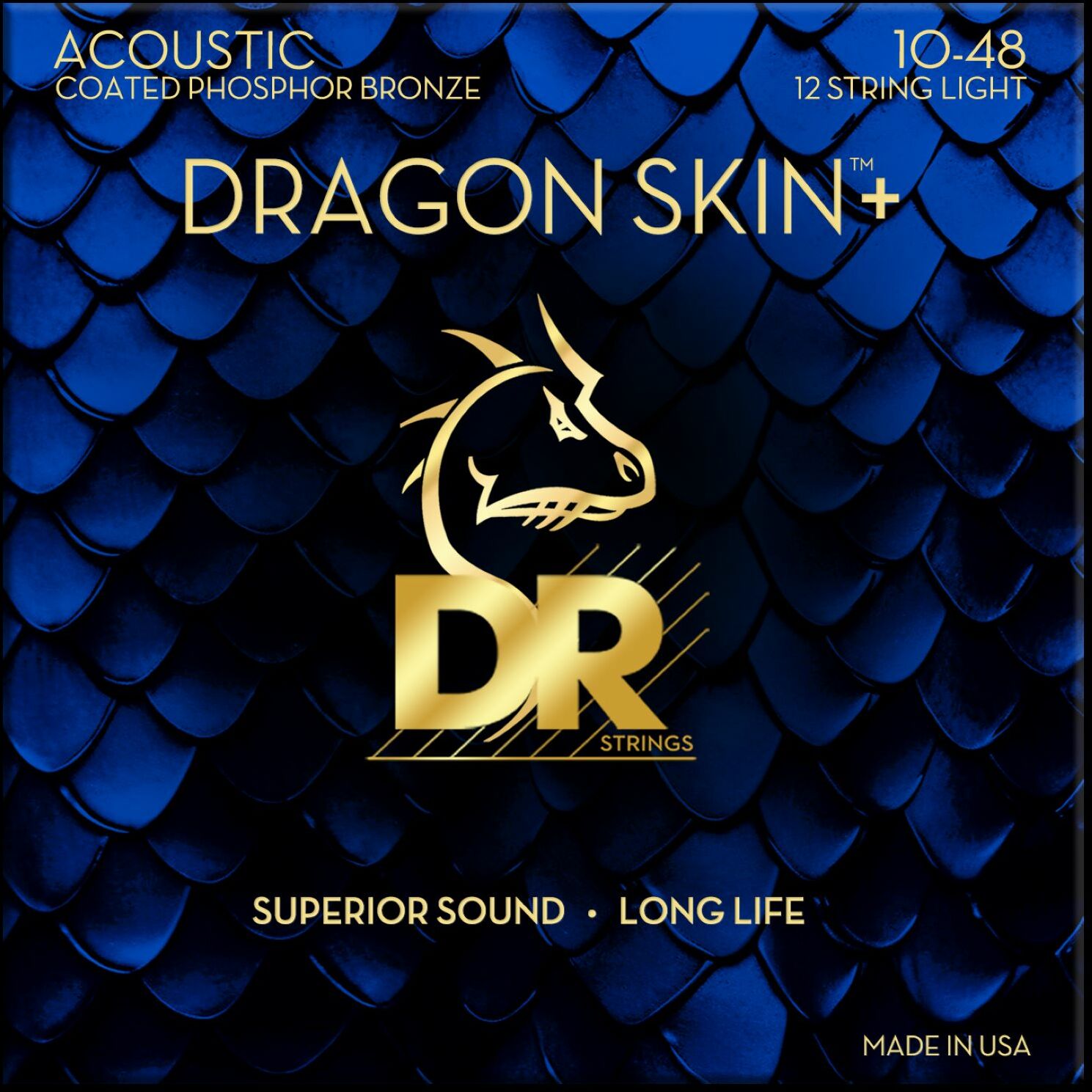 Dr Jeu De 12 Cordes Dragon Skin+ Core Technology Coated Wrap Phosphore Bronze - Cuerdas guitarra acústica - Main picture