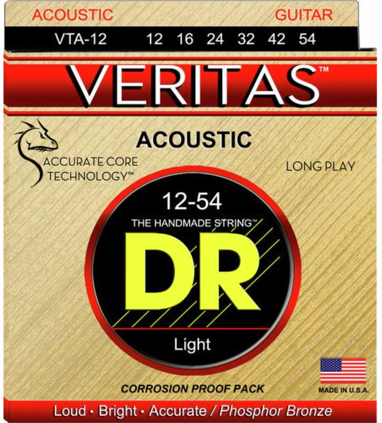 Dr Vta-12 Veritas Phosphore Bronze Acoustic Guitar 6c 12-54 - Cuerdas guitarra acústica - Main picture