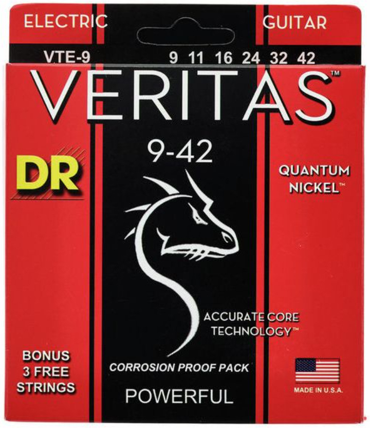 Dr Vte-9 Veritas Electric Guitar 6c 9-42 - Cuerdas guitarra eléctrica - Main picture