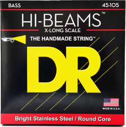 Cuerdas para bajo eléctrico Dr HI-BEAMS Stainless Steel 45-105 X-Long Scale - Juego de 4 cuerdas