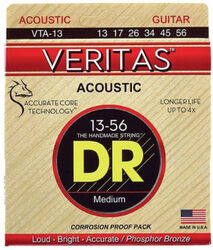 Cuerdas guitarra acústica Dr VTA-13 Acoustic Guitar 6-String Set Veritas Phosphor Bronze 13-56 - Juego de cuerdas