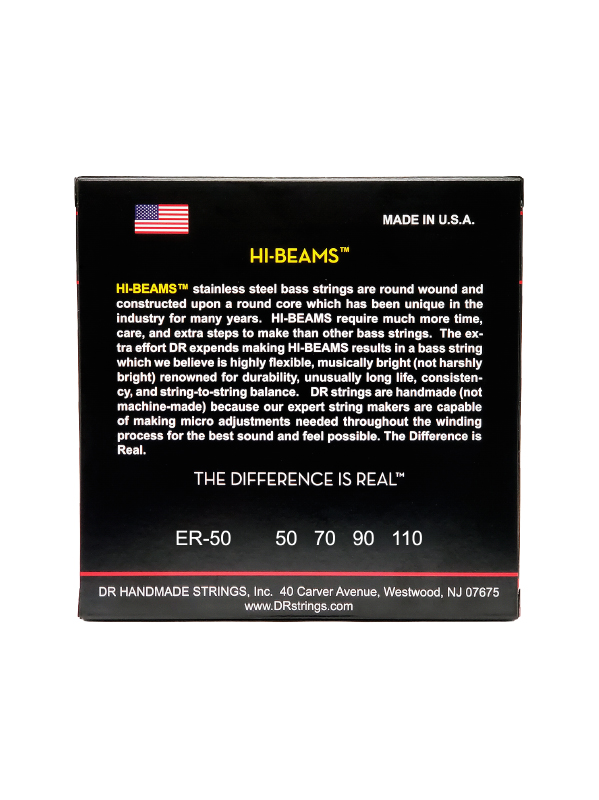 Dr Jeu De 4 Cordes Hi-beams Stainless Steel 50-110 - Cuerdas para bajo eléctrico - Variation 2