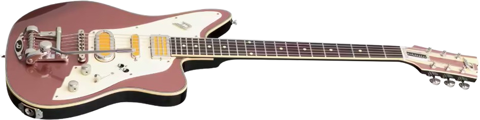 Duesenberg Bros. Landreth Joey's Guitar Signature  Rw Trem - Sunset Rose - Guitarra electrica retro rock - Variation 1