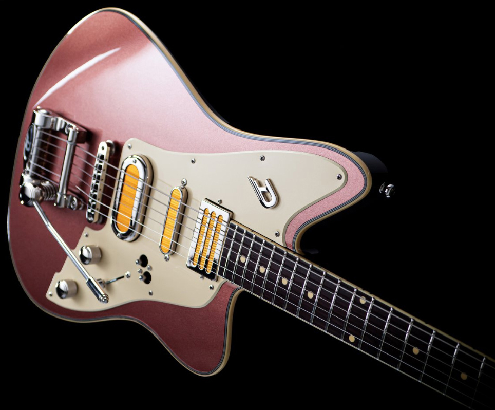 Duesenberg Bros. Landreth Joey's Guitar Signature  Rw Trem - Sunset Rose - Guitarra electrica retro rock - Variation 2