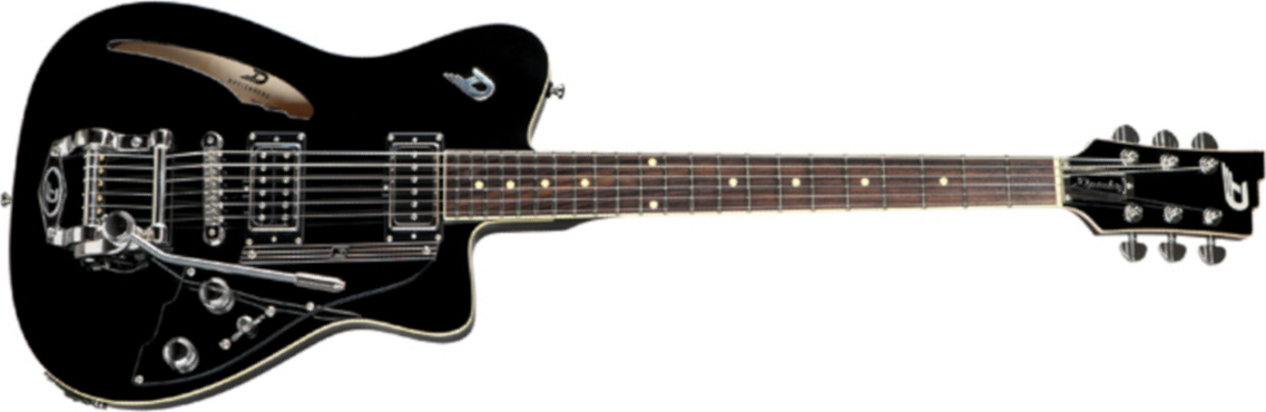 Duesenberg Caribou Hs Trem Rw - Black - Guitarra eléctrica de corte único. - Main picture