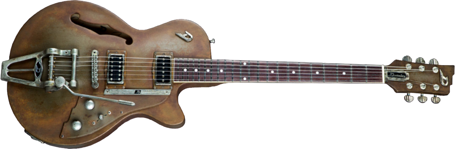 Duesenberg Custom Shop Starplayer Tv Hs Trem Rw - Rusty Steel - Guitarra eléctrica semi caja - Main picture