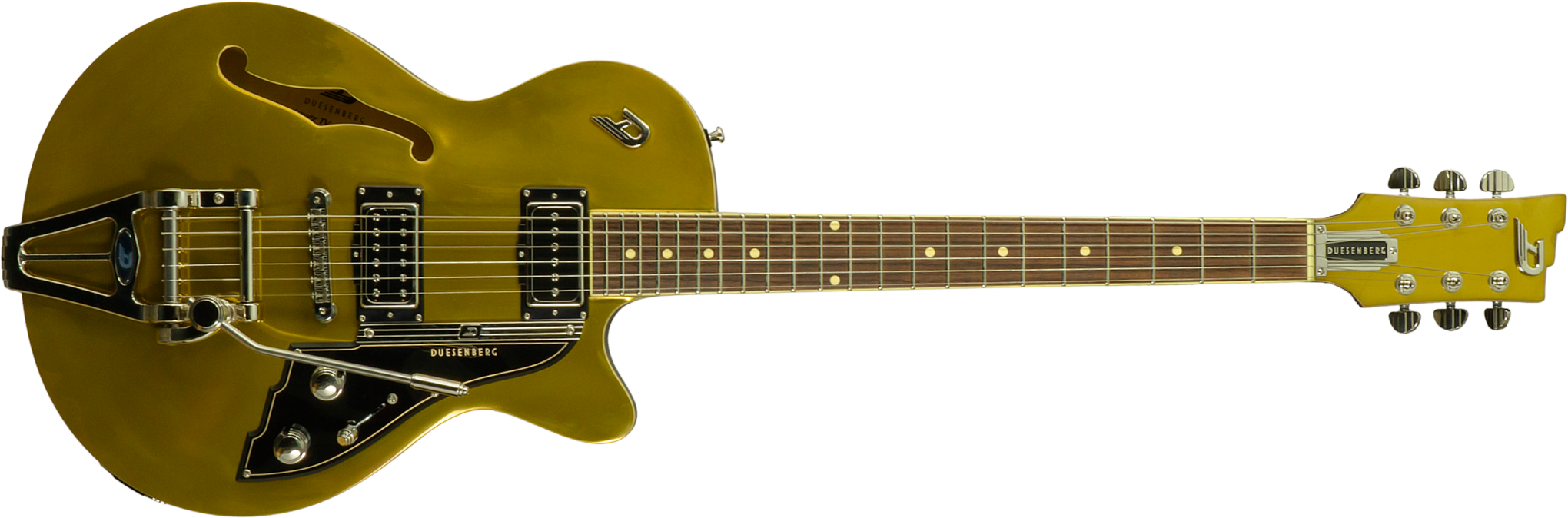 Duesenberg Custom Shop Starplayer Tv Hs Trem Rw #261290 - Hanover Gold - Guitarra eléctrica semi caja - Main picture