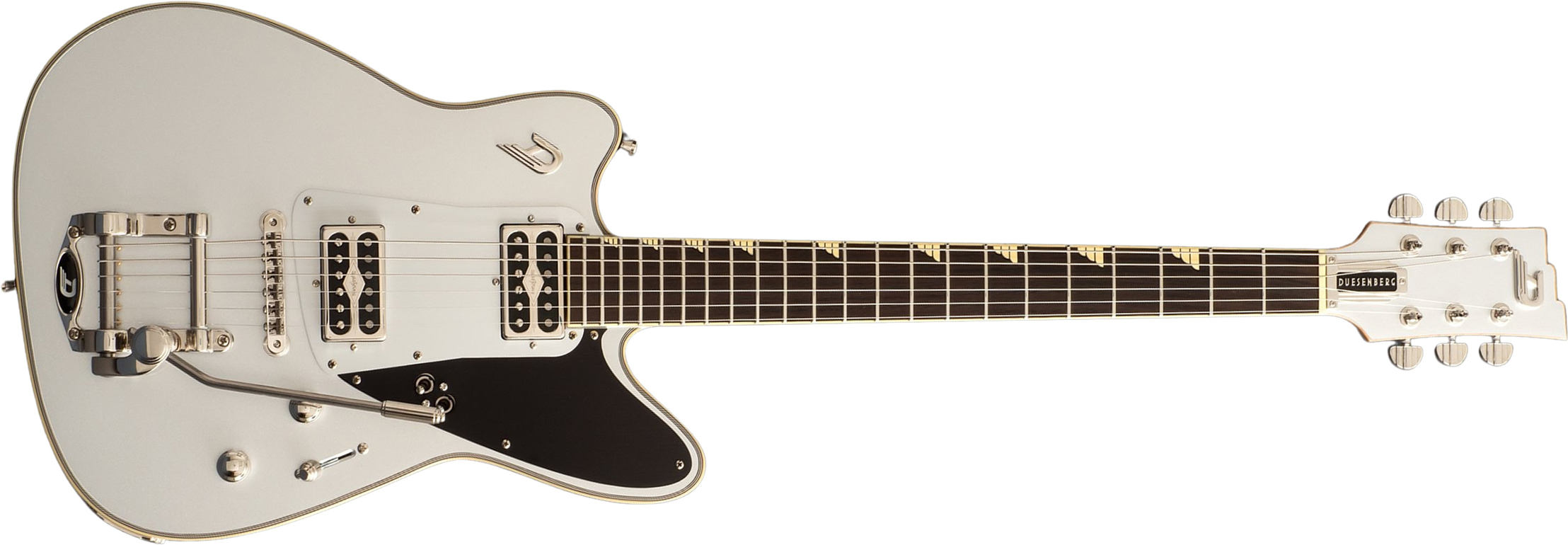 Duesenberg Falken Tremolo 2h Rw - Silver - Guitarra electrica retro rock - Main picture