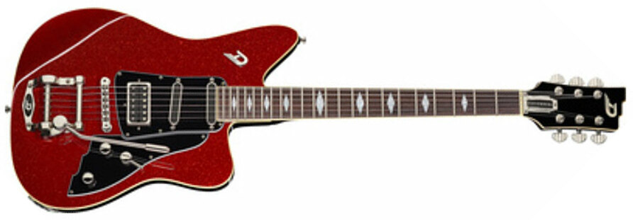 Duesenberg Paloma Hss Trem Rw - Red Sparkle - Guitarra eléctrica de corte único. - Main picture