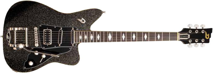 Duesenberg Paloma Hss Trem Rw - Black Sparkle - Guitarra eléctrica de corte único. - Main picture