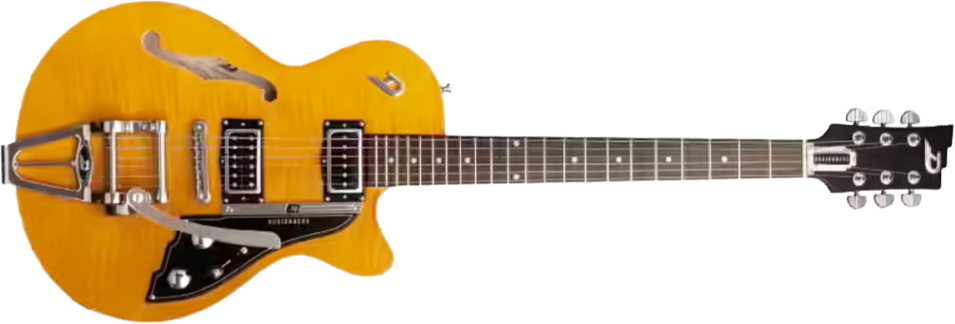 Duesenberg Starplayer Cbr Hs Trem Bigsby Rw - Transparent Honey - Guitarra eléctrica semi caja - Main picture