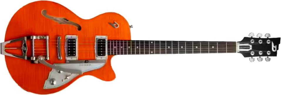 Duesenberg Starplayer Cbr Hs Trem Bigsby Rw - Transparent Vintage Orange - Guitarra eléctrica semi caja - Main picture