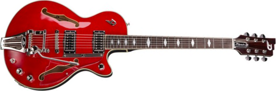 Duesenberg Starplayer Tv Deluxe Double F-hole Hs Trem Rw - Crimson Red - Guitarra eléctrica semi caja - Main picture