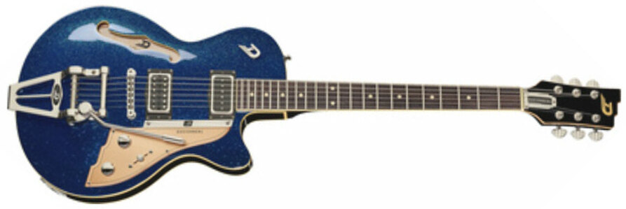 Duesenberg Starplayer Tv Hs Trem Rw - Sparkle Blue - Guitarra eléctrica semi caja - Main picture