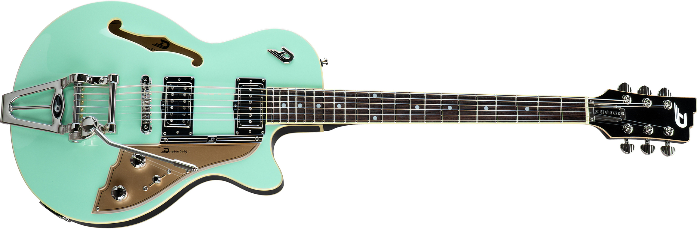 Duesenberg Starplayer Tv Hs Trem Rw - Surf Green - Guitarra eléctrica semi caja - Main picture