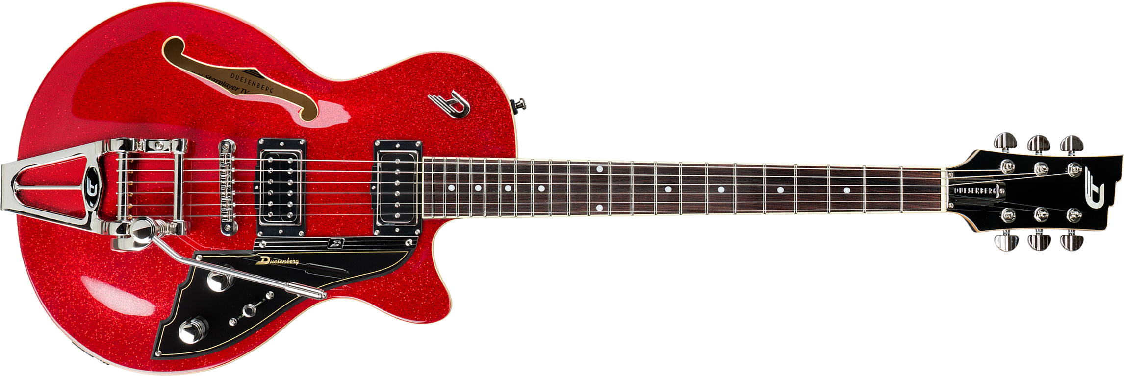 Duesenberg Starplayer Tv Hs Trem Rw - Red Sparkle - Guitarra eléctrica semi caja - Main picture