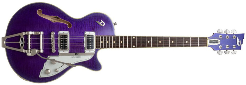 Duesenberg Starplayer Tv Hs Trem Rw - Galaxy Burst Purple Metallic - Guitarra eléctrica semi caja - Main picture