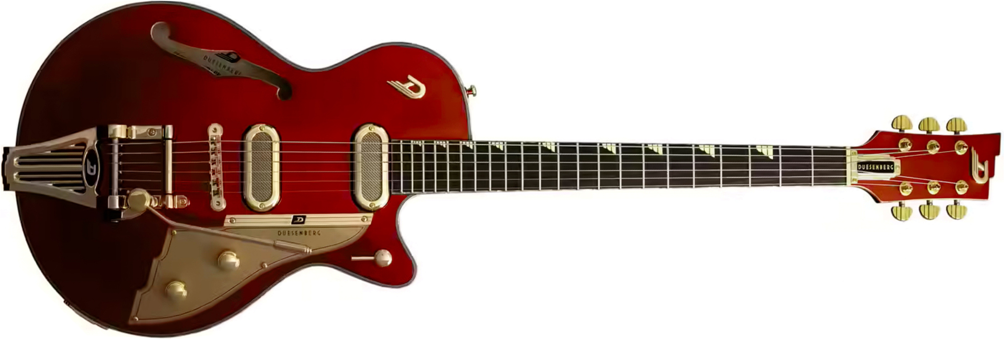 Duesenberg Starplayer Tv Phonic Hs Trem Rw - Balboa Pearl Red - Guitarra eléctrica semi caja - Main picture