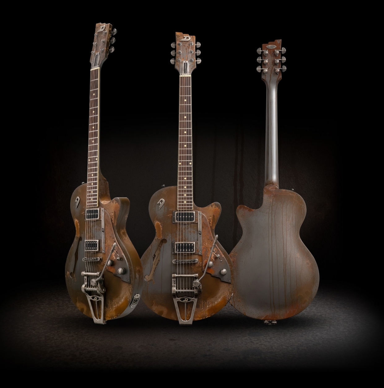Duesenberg Custom Shop Starplayer Tv Hs Trem Rw - Rusty Relic - Guitarra eléctrica semi caja - Variation 3