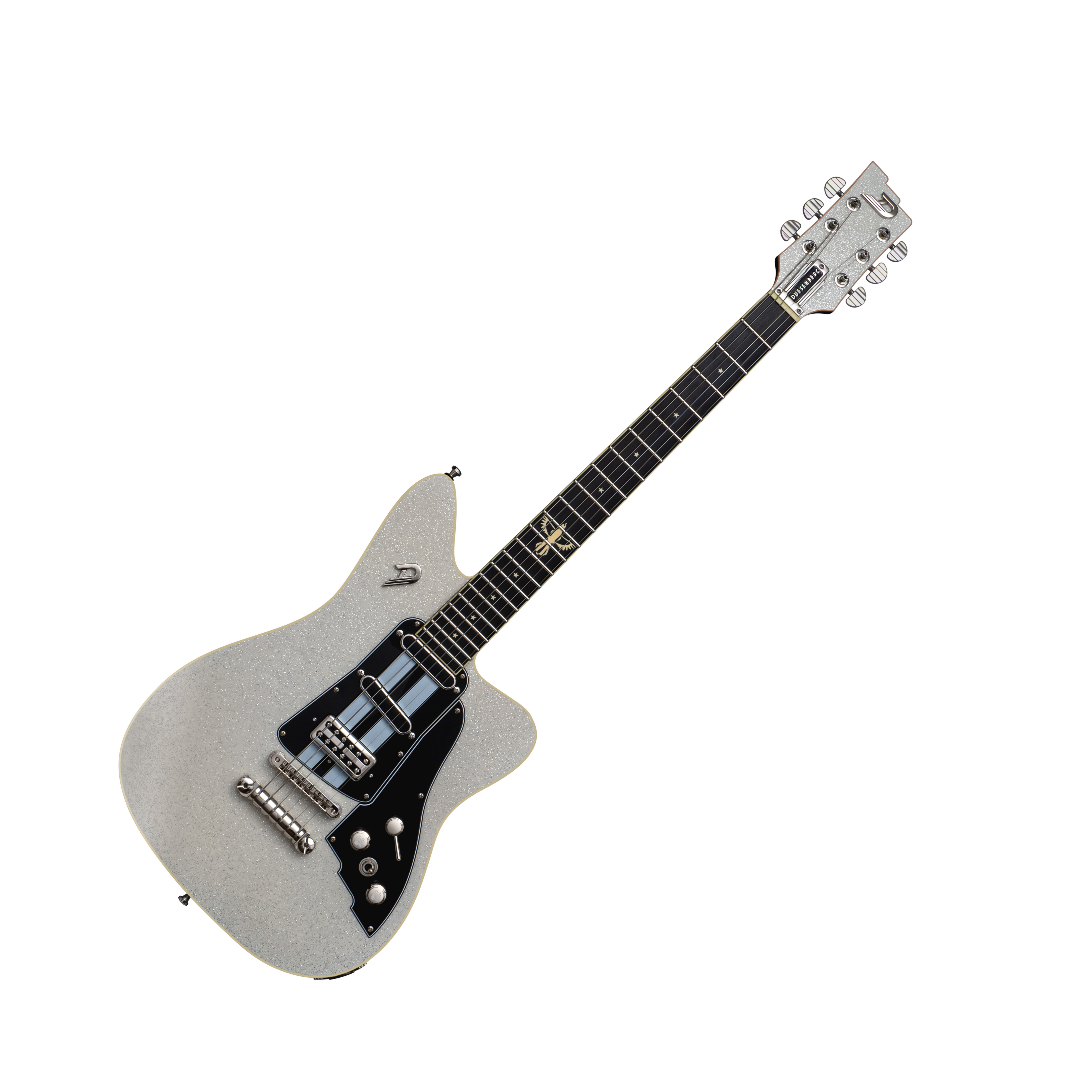 Duesenberg Dave Baksh Signature Alliance Hss Ht Rw - White Sparkle - Guitarra electrica retro rock - Variation 2