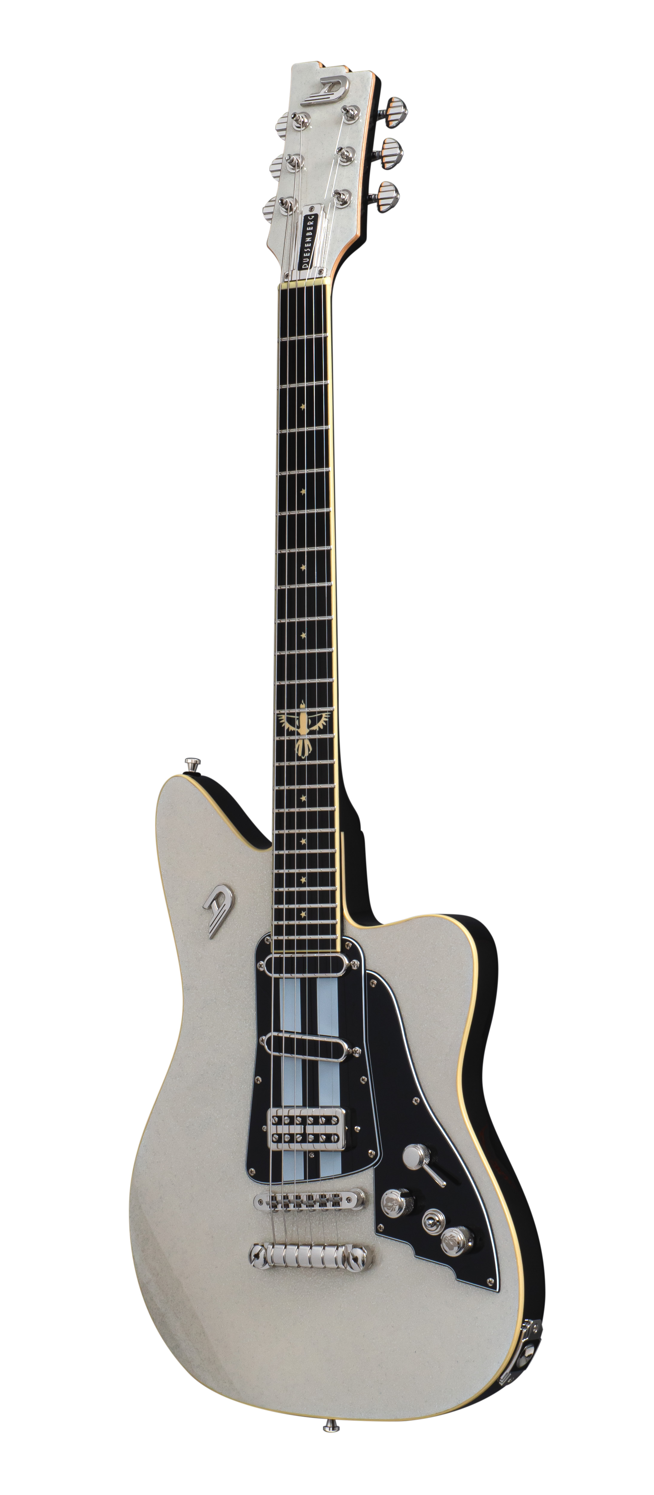 Duesenberg Dave Baksh Signature Alliance Hss Ht Rw - White Sparkle - Guitarra electrica retro rock - Variation 4