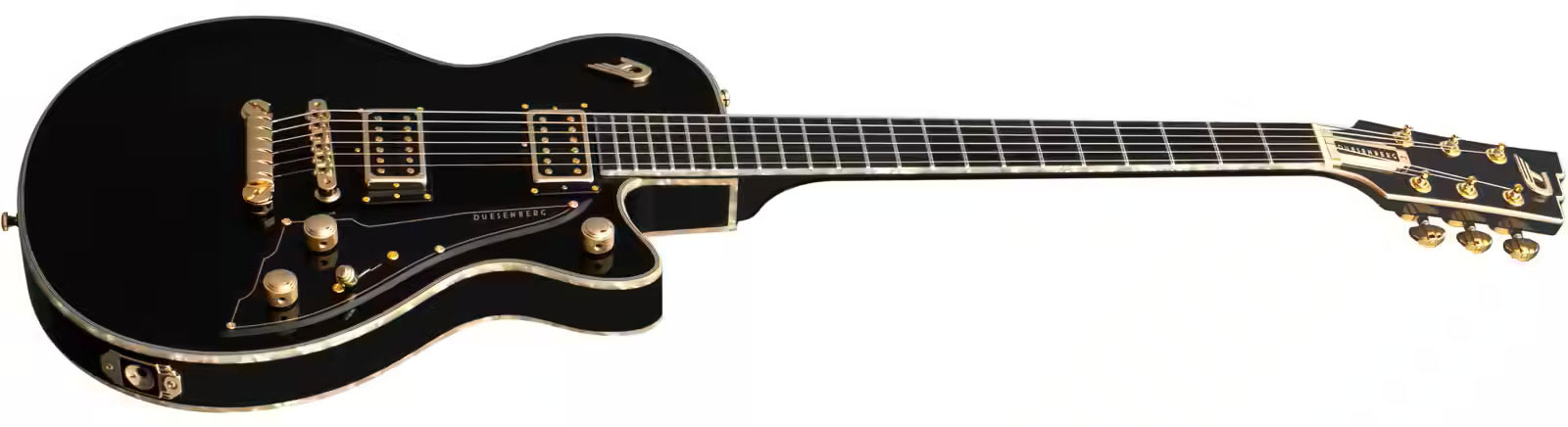 Duesenberg Fantom A 2h Ht Eb - Black - Guitarra eléctrica de corte único. - Variation 2