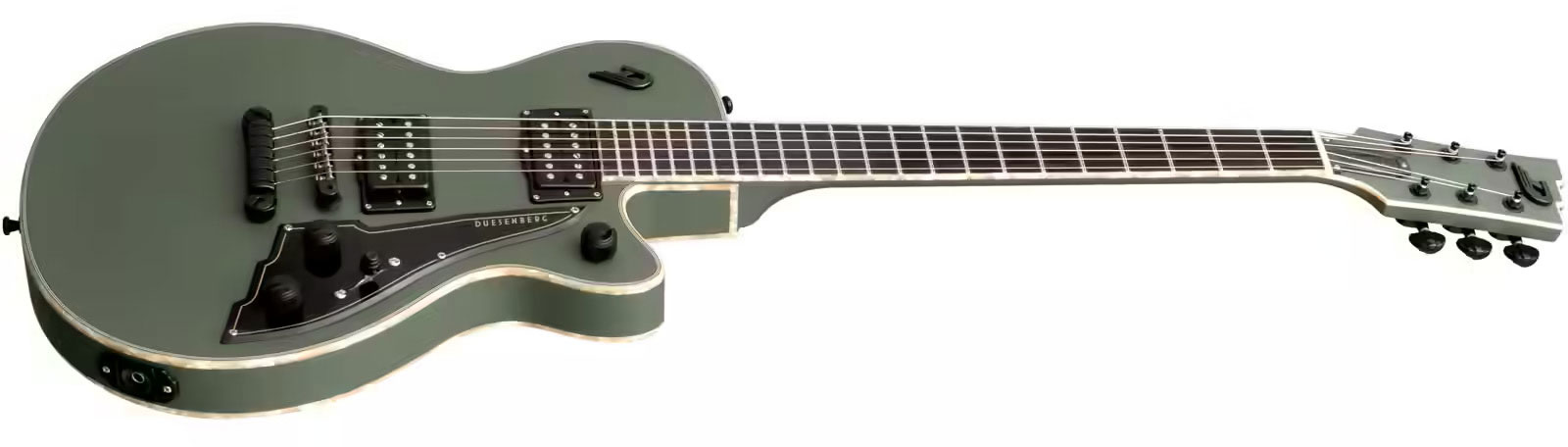 Duesenberg Fantom A 2h Ht Eb - Matte Olive - Guitarra eléctrica de corte único. - Variation 2