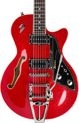 Guitarra eléctrica semi caja Duesenberg Starplayer TV - Red sparkle