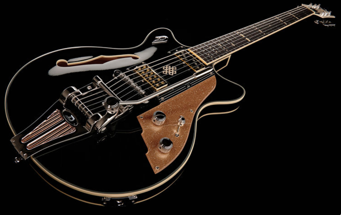 Duesenberg Joe Walsh Alliance Signature Hs Trem Rw - Black - Guitarra eléctrica semi caja - Variation 1