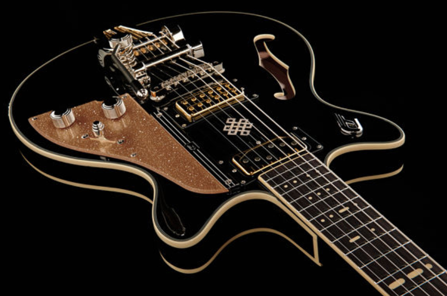 Duesenberg Joe Walsh Alliance Signature Hs Trem Rw - Black - Guitarra eléctrica semi caja - Variation 2