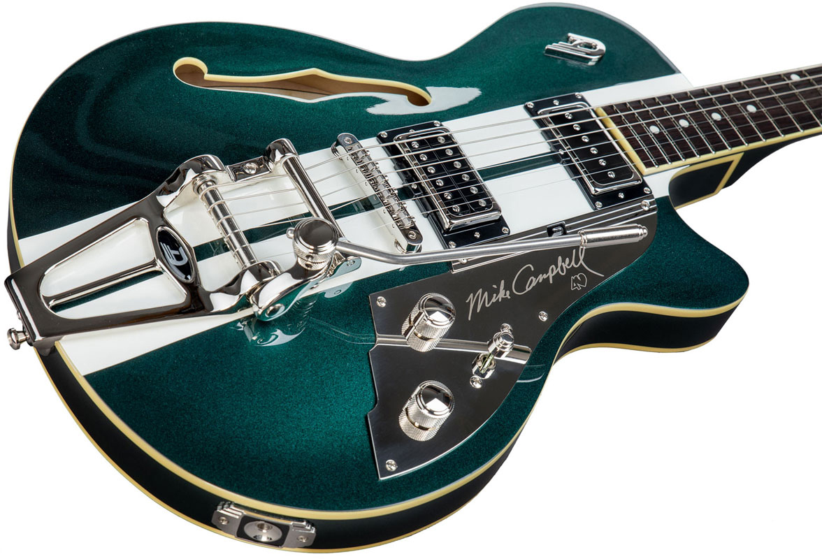 Duesenberg Mike Campbell Starplayer Tv 40th Ann. Alliance Signature Hs Trem Rw - Metallic Racing Green - Guitarra eléctrica semi caja - Variation 1