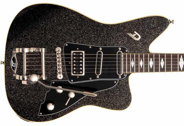 Duesenberg Paloma Hss Trem Rw - Black Sparkle - Guitarra eléctrica de corte único. - Variation 3