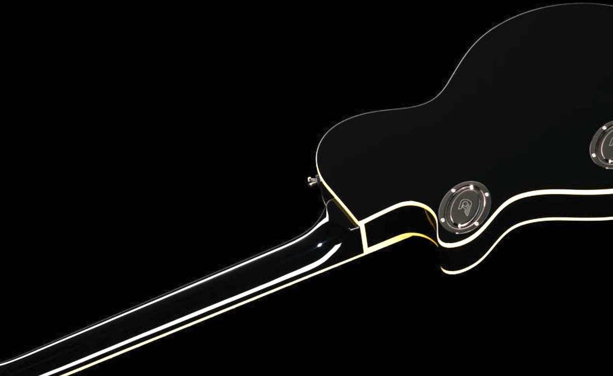 Duesenberg Senior Chambered H Ht Rw - Black - Guitarra eléctrica de corte único. - Variation 2