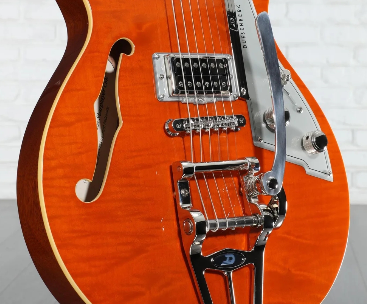 Duesenberg Starplayer Cbr Hs Trem Bigsby Rw - Transparent Vintage Orange - Guitarra eléctrica semi caja - Variation 2