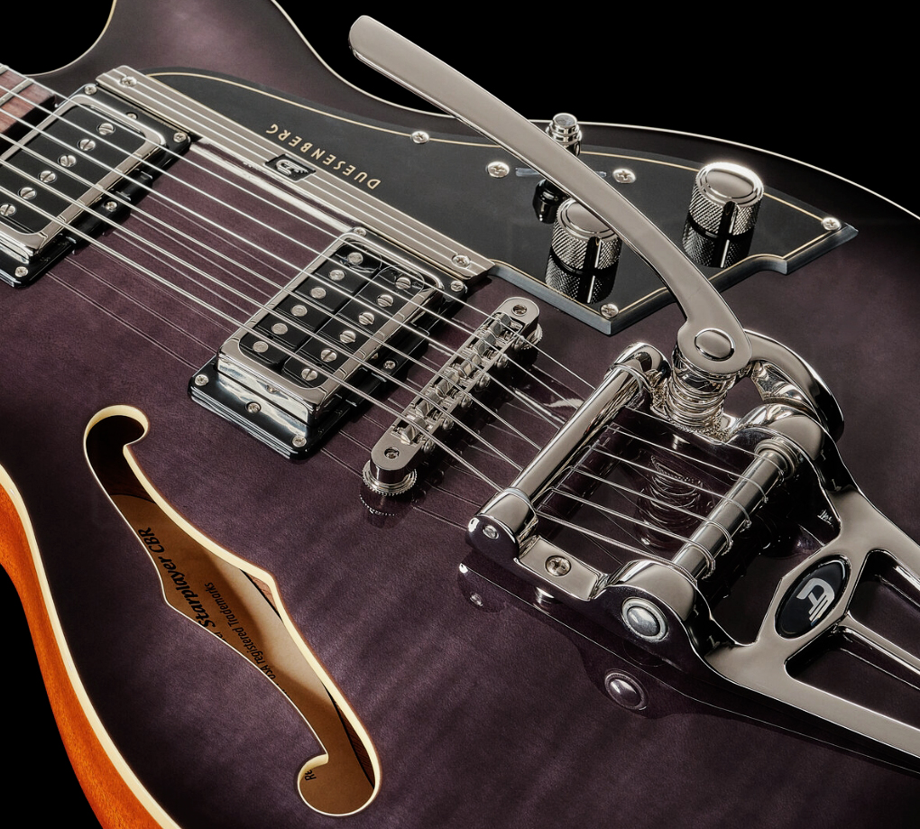 Duesenberg Starplayer Cbr Hs Trem Bigsby Rw - Transparent Black Burst - Guitarra eléctrica semi caja - Variation 3